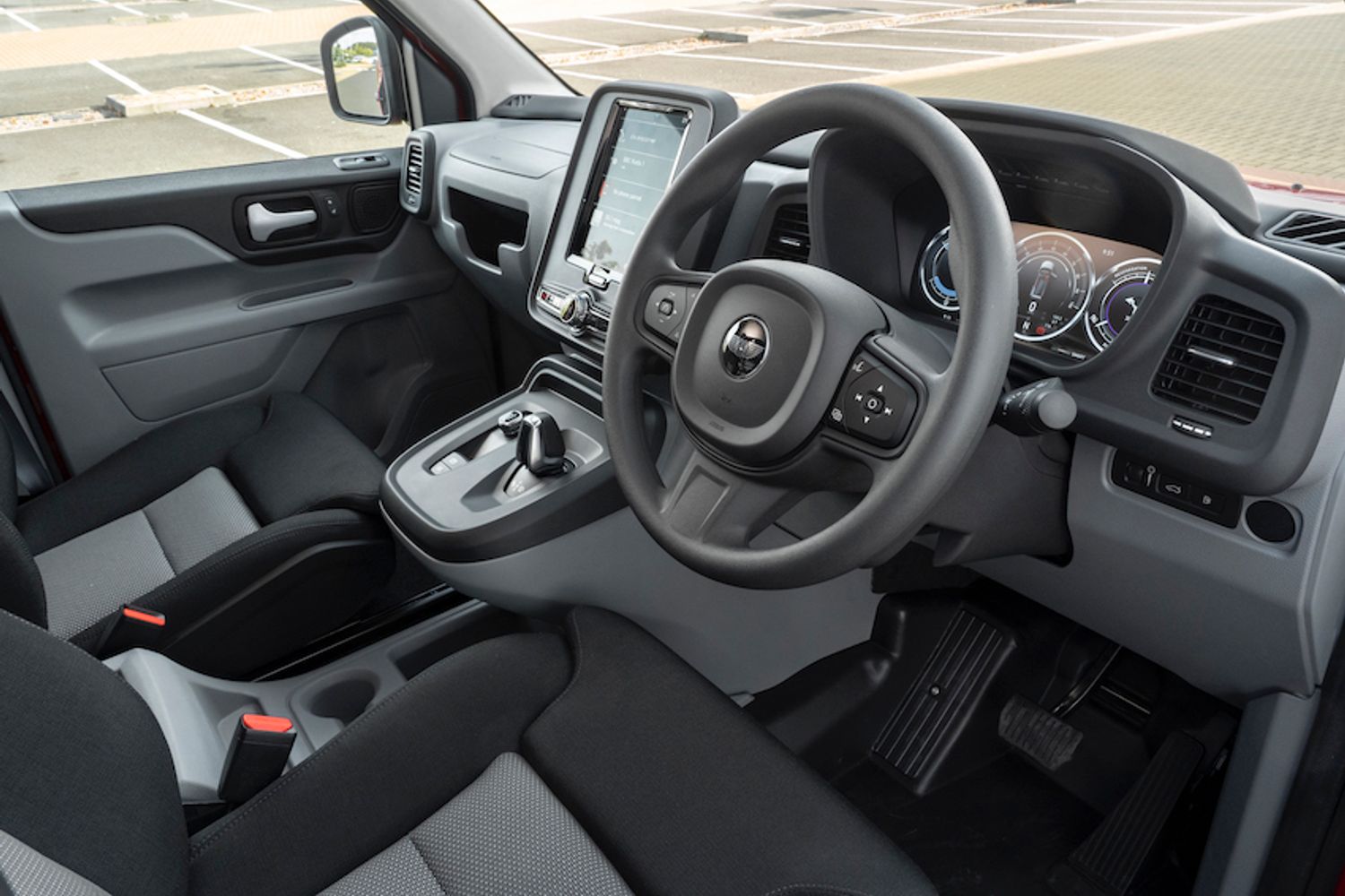 LEVC VN5 electric van interior dashboard and display